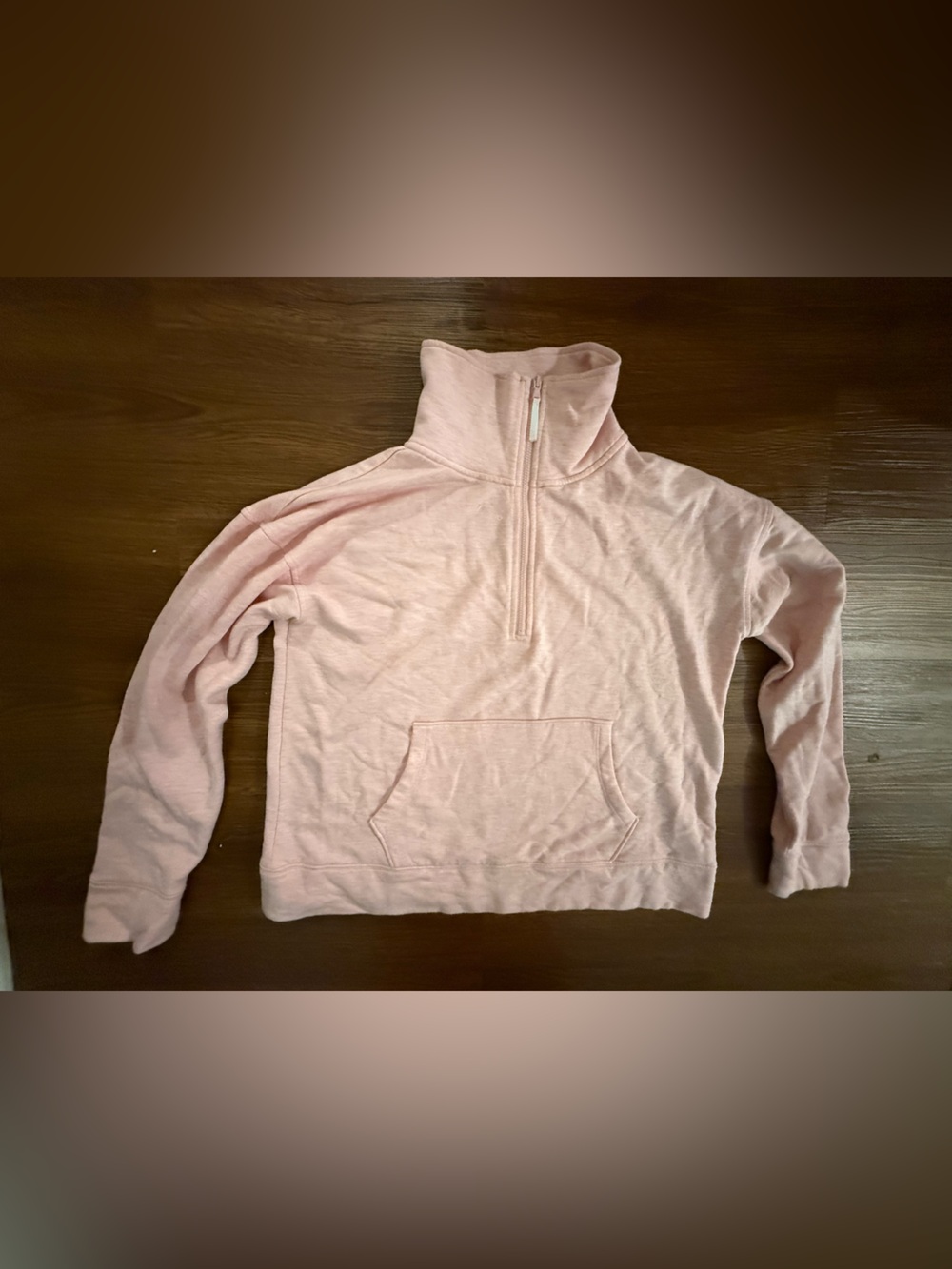 Vineyard Vines Light Pink Quarter-Zip Turtleneck Pullover